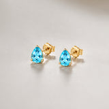 PENDIENTES CON TOPACIOS AZULES SIGI