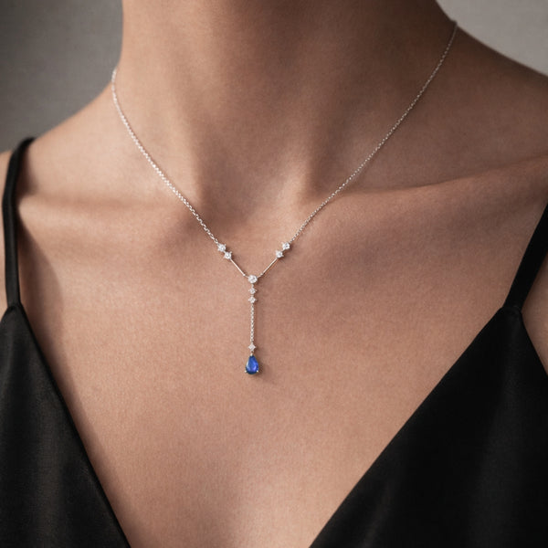 COLLAR ZAFIRO CON DIAMANTES EILEN
