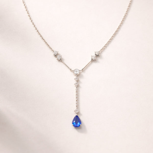 COLLAR ZAFIRO CON DIAMANTES EILEN
