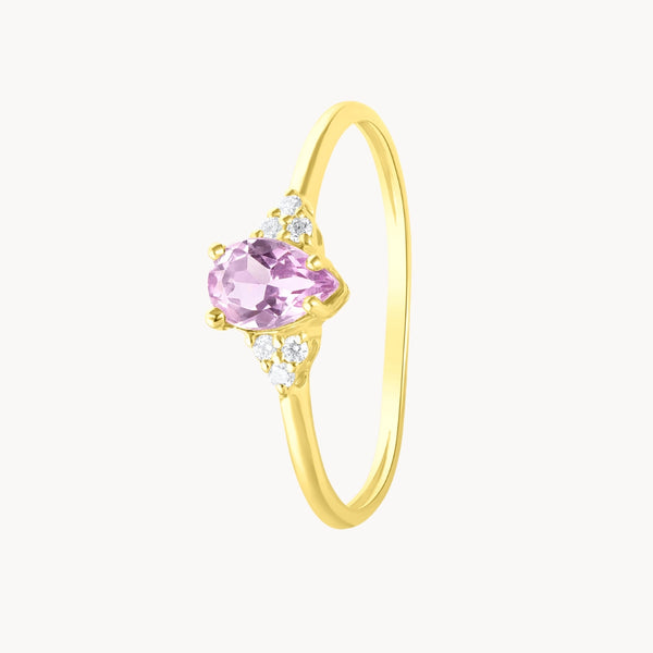 Anillo Oro 18kt amatista y diamantes Giana