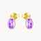 PENDIENTES AMATISTA Y DIAMANTES