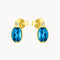 PENDIENTES TOPACIO LONDON BLUE Y DIAMANTES