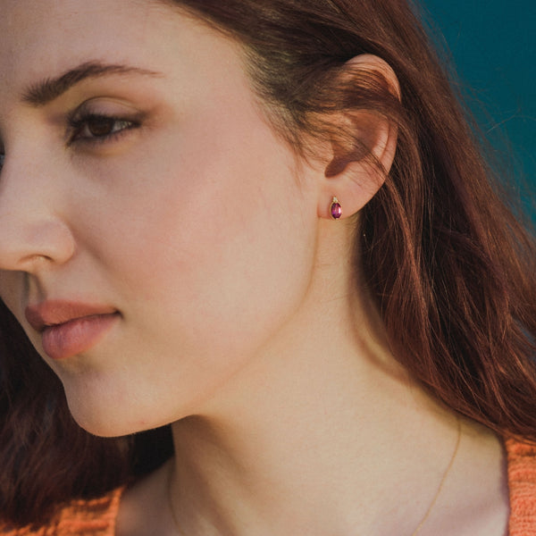 Pendientes Oro 18kt topacio rosa y diamantes